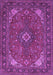 Machine Washable Medallion Purple Traditional Area Rugs, wshtr140pur