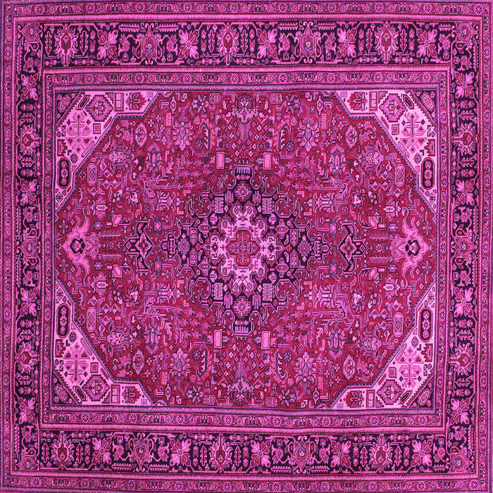 Square Medallion Pink Traditional Rug, tr140pnk