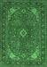 Medallion Emerald Green Traditional Rug, tr140emgrn