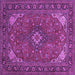 Square Medallion Purple Traditional Rug, tr140pur