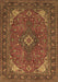 Medallion Brown Traditional Rug, tr140brn