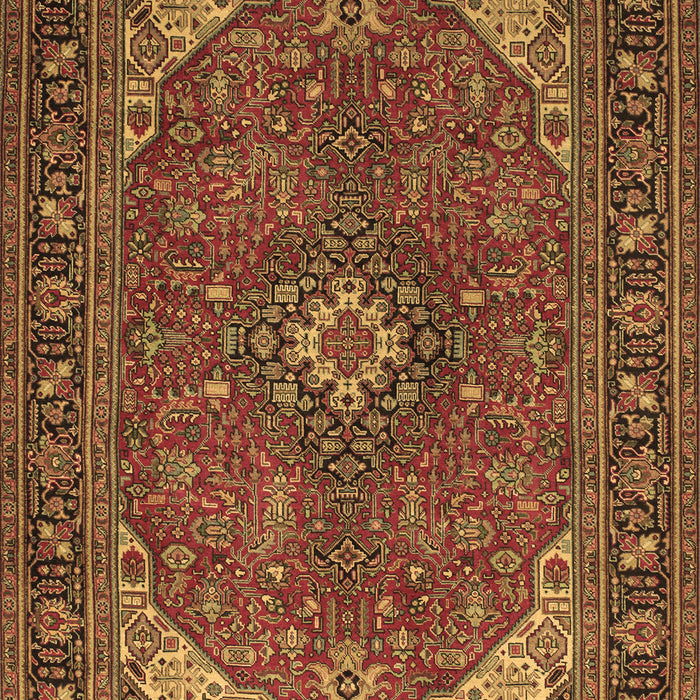 Medallion Brown Traditional Rug, tr140brn