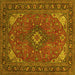 Square Medallion Yellow Traditional Rug, tr140yw