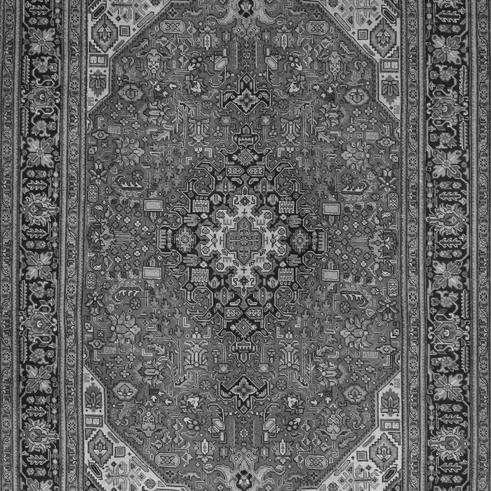 Serging Thickness of Machine Washable Medallion Gray Traditional Rug, wshtr140gry