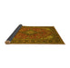 Sideview of Medallion Yellow Traditional Rug, tr140yw