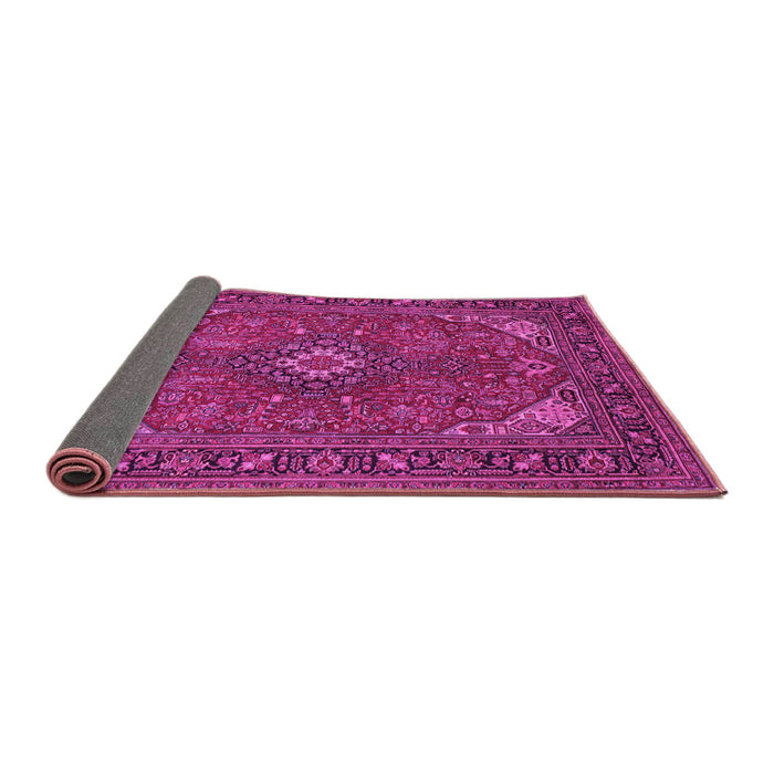 Sideview of Medallion Pink Traditional Rug, tr140pnk