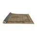 Sideview of Traditional Metallic Gold Medallion Rug, tr141