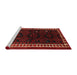 Sideview of Machine Washable Traditional Dark Brown Rug, wshtr1410