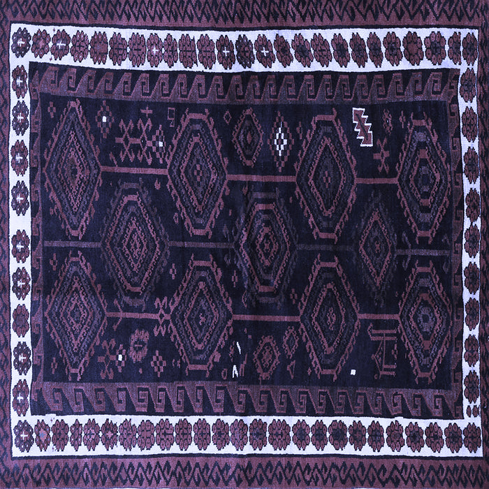 Square Persian Blue Traditional Rug, tr1410blu