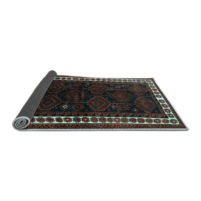 Sideview of Persian Light Blue Traditional Rug, tr1410lblu