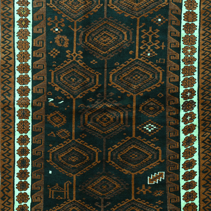 Machine Washable Persian Turquoise Traditional Area Rugs, wshtr1410turq