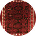 Square Persian Orange Traditional Rug, tr1410org