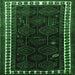 Square Machine Washable Persian Emerald Green Traditional Area Rugs, wshtr1410emgrn