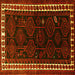 Square Persian Yellow Traditional Rug, tr1410yw