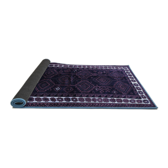 Sideview of Persian Blue Traditional Rug, tr1410blu