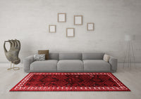 Machine Washable Persian Red Traditional Rug, wshtr1410red