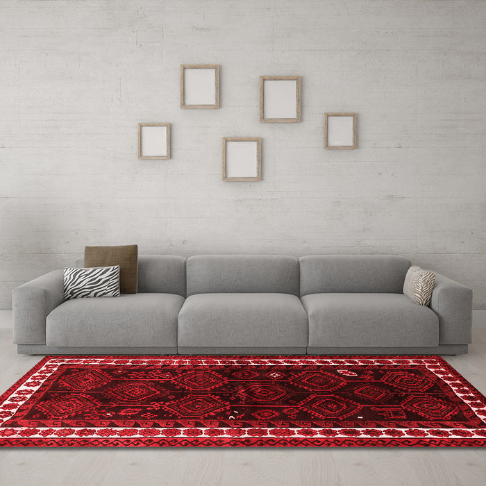 Traditional Red Washable Rugs