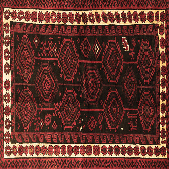 Square Persian Brown Traditional Rug, tr1410brn