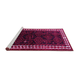 Sideview of Machine Washable Persian Pink Traditional Rug, wshtr1410pnk
