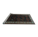 Sideview of Machine Washable Persian Light Blue Traditional Rug, wshtr1410lblu