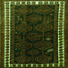 Serging Thickness of Persian Green Traditional Rug, tr1410grn