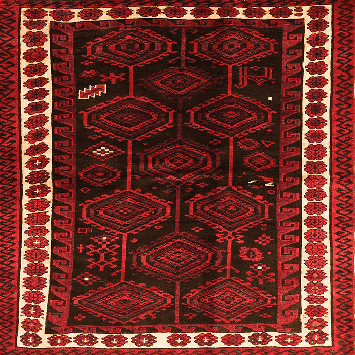 Serging Thickness of Persian Orange Traditional Rug, tr1410org