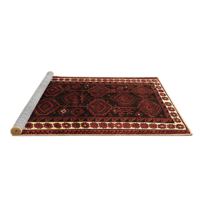 Sideview of Machine Washable Persian Brown Traditional Rug, wshtr1410brn