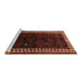 Sideview of Machine Washable Persian Brown Traditional Rug, wshtr1410brn