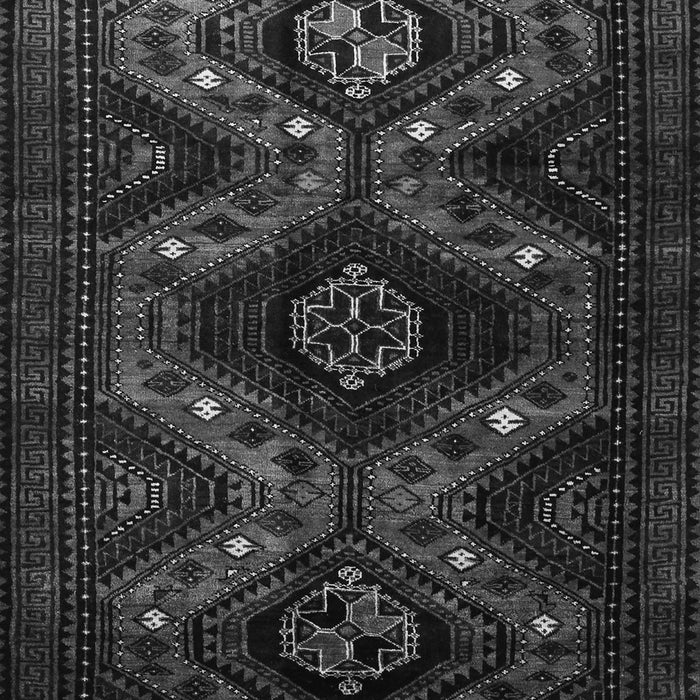 Serging Thickness of Machine Washable Persian Gray Traditional Rug, wshtr1411gry