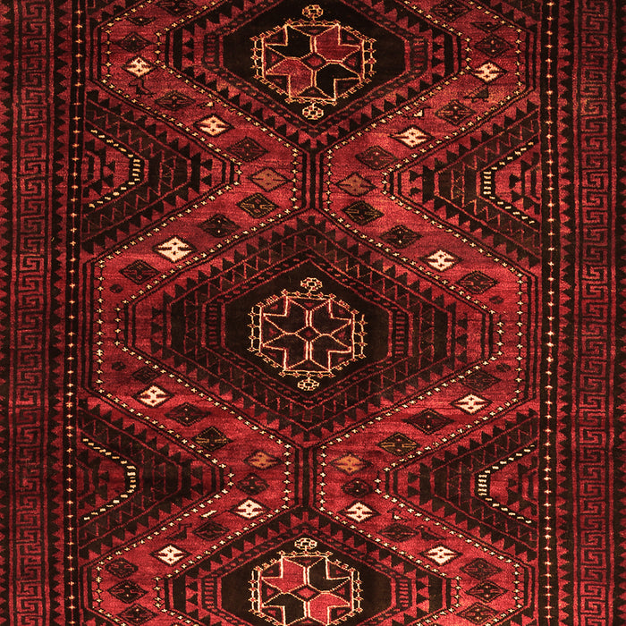 Serging Thickness of Machine Washable Persian Orange Traditional Area Rugs, wshtr1411org