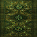 Serging Thickness of Persian Green Traditional Rug, tr1411grn