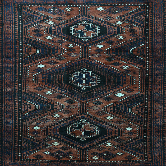 Square Persian Light Blue Traditional Rug, tr1411lblu