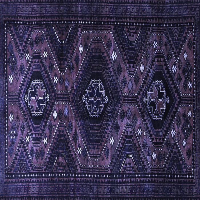 Square Persian Blue Traditional Rug, tr1411blu