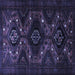 Square Persian Blue Traditional Rug, tr1411blu
