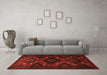 Machine Washable Persian Orange Traditional Area Rugs in a Living Room, wshtr1411org