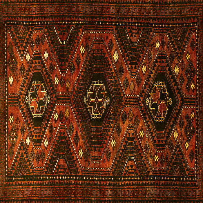 Square Persian Yellow Traditional Rug, tr1411yw