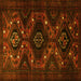Square Persian Yellow Traditional Rug, tr1411yw