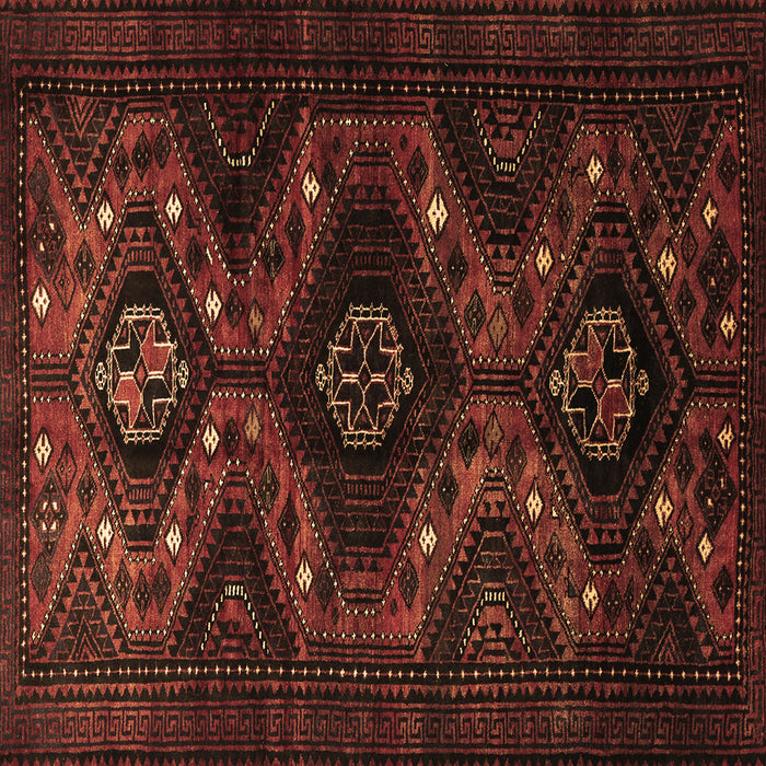 Square Persian Brown Traditional Rug, tr1411brn