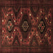 Square Persian Brown Traditional Rug, tr1411brn
