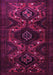 Machine Washable Persian Pink Traditional Rug, wshtr1411pnk