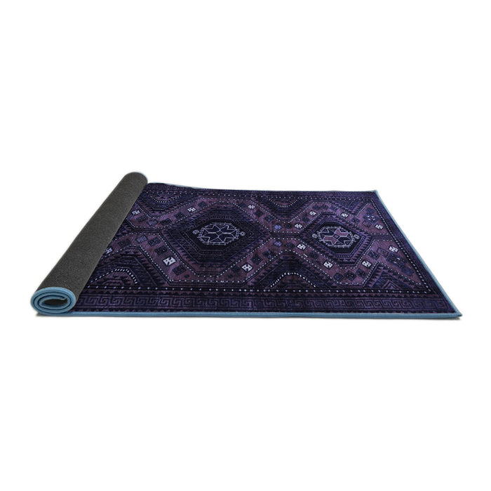 Sideview of Persian Blue Traditional Rug, tr1411blu