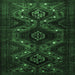 Square Persian Emerald Green Traditional Rug, tr1411emgrn