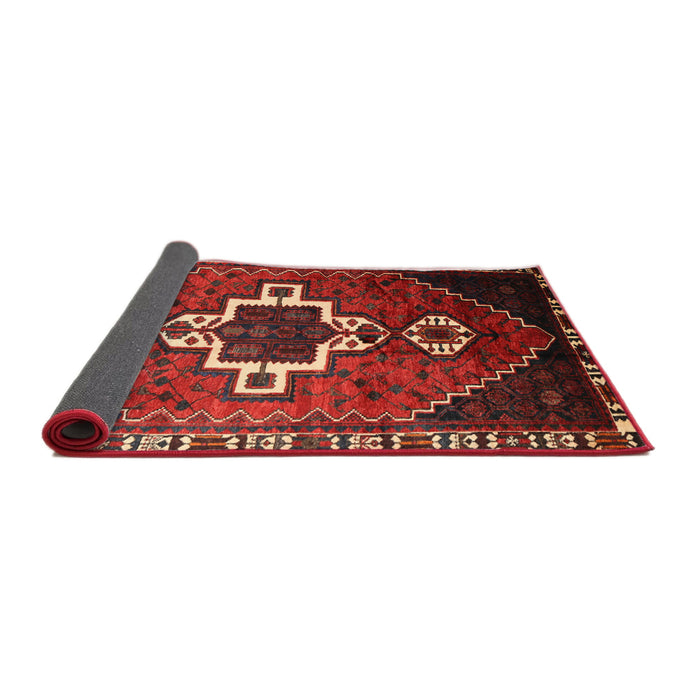 Sideview of Traditional Sienna Brown Persian Rug, tr1412