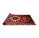 Sideview of Traditional Sienna Brown Persian Rug, tr1412