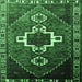 Square Persian Emerald Green Traditional Rug, tr1412emgrn