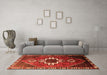 Machine Washable Persian Orange Traditional Area Rugs in a Living Room, wshtr1412org