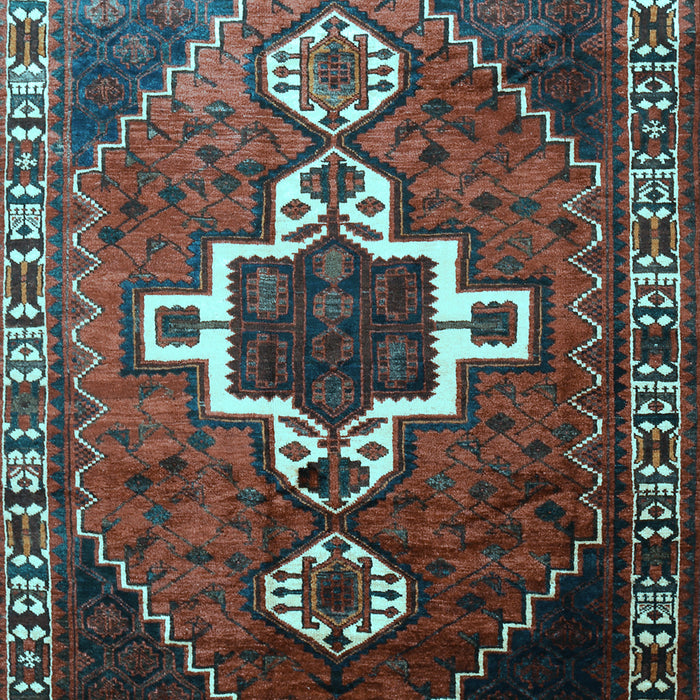 Machine Washable Persian Light Blue Traditional Rug, wshtr1412lblu