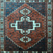 Square Persian Light Blue Traditional Rug, tr1412lblu