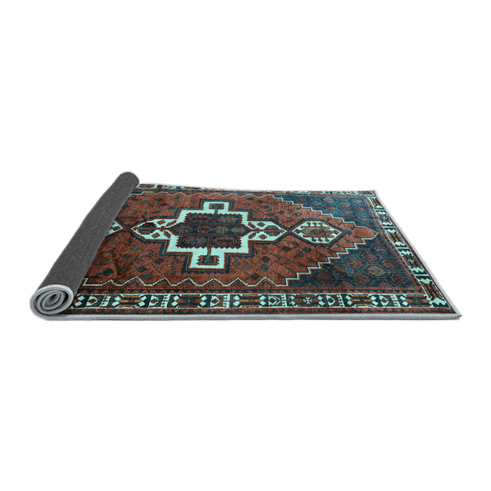 Sideview of Persian Light Blue Traditional Rug, tr1412lblu
