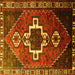 Square Machine Washable Persian Yellow Traditional Rug, wshtr1412yw